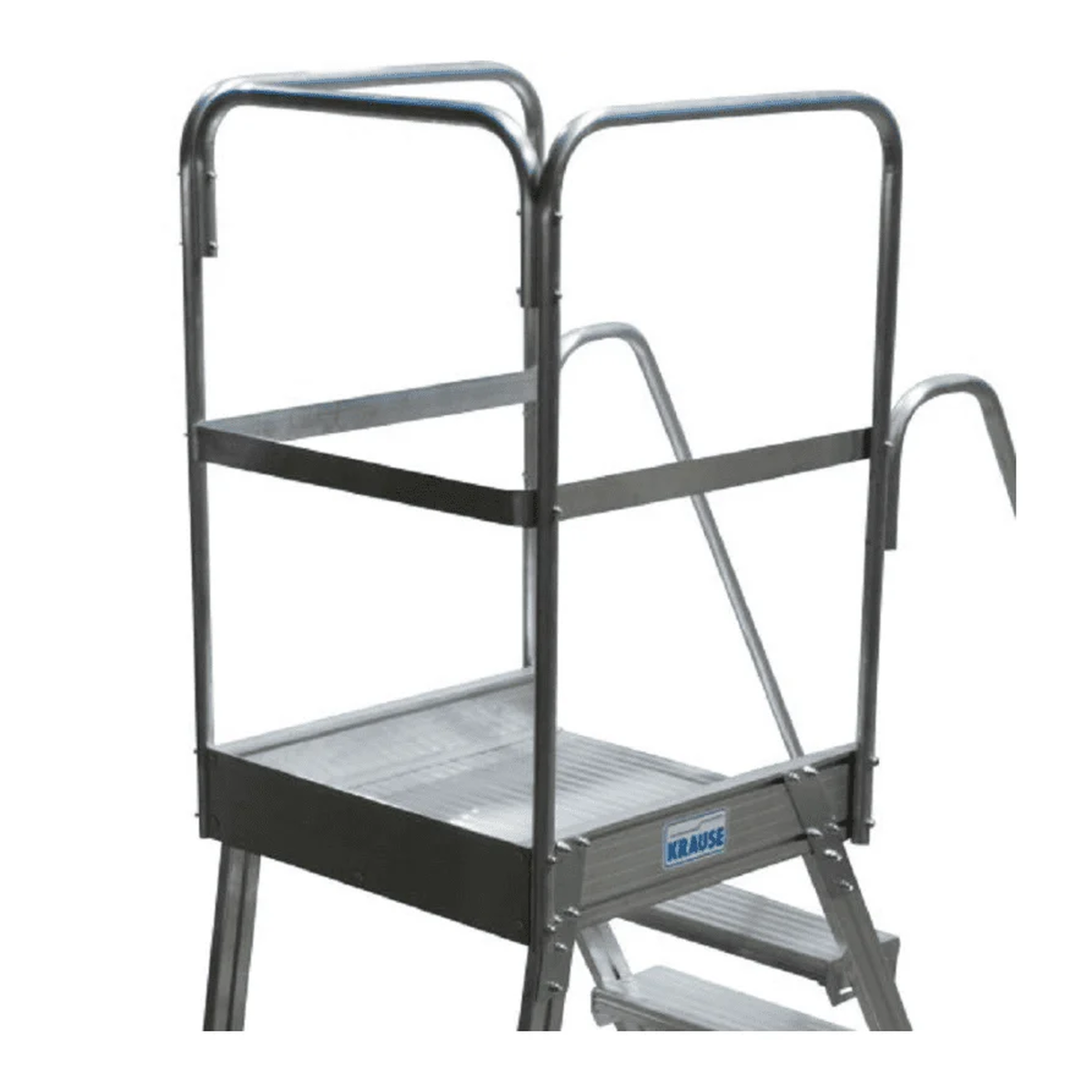 Торцевое защитное ограждение рабочей площадки лестницы